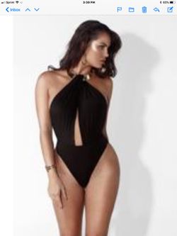 Black Gold Necklace Bodysuit medium