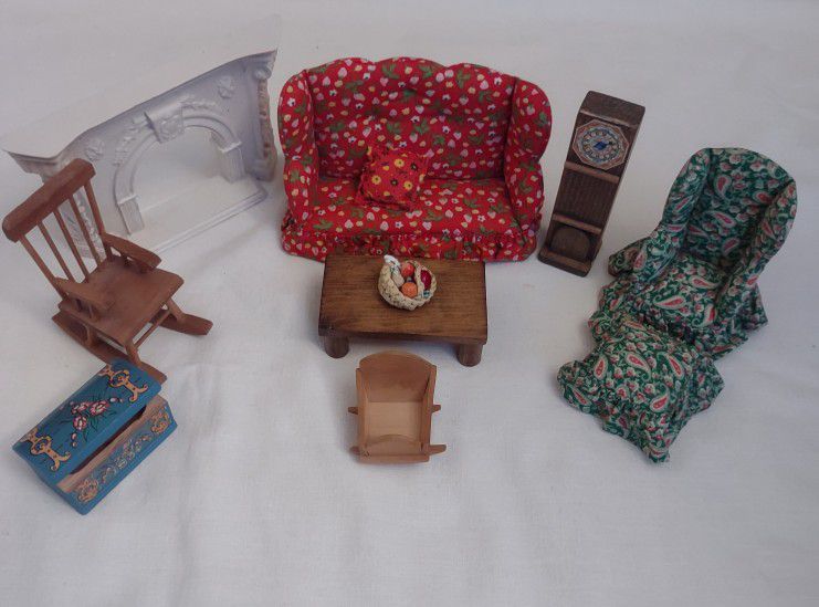 Vintage Miniature Doll House Furniture