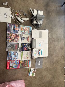 Nintendo Wii Console Bundle + Balance Board + 10 Games – $200  OBO