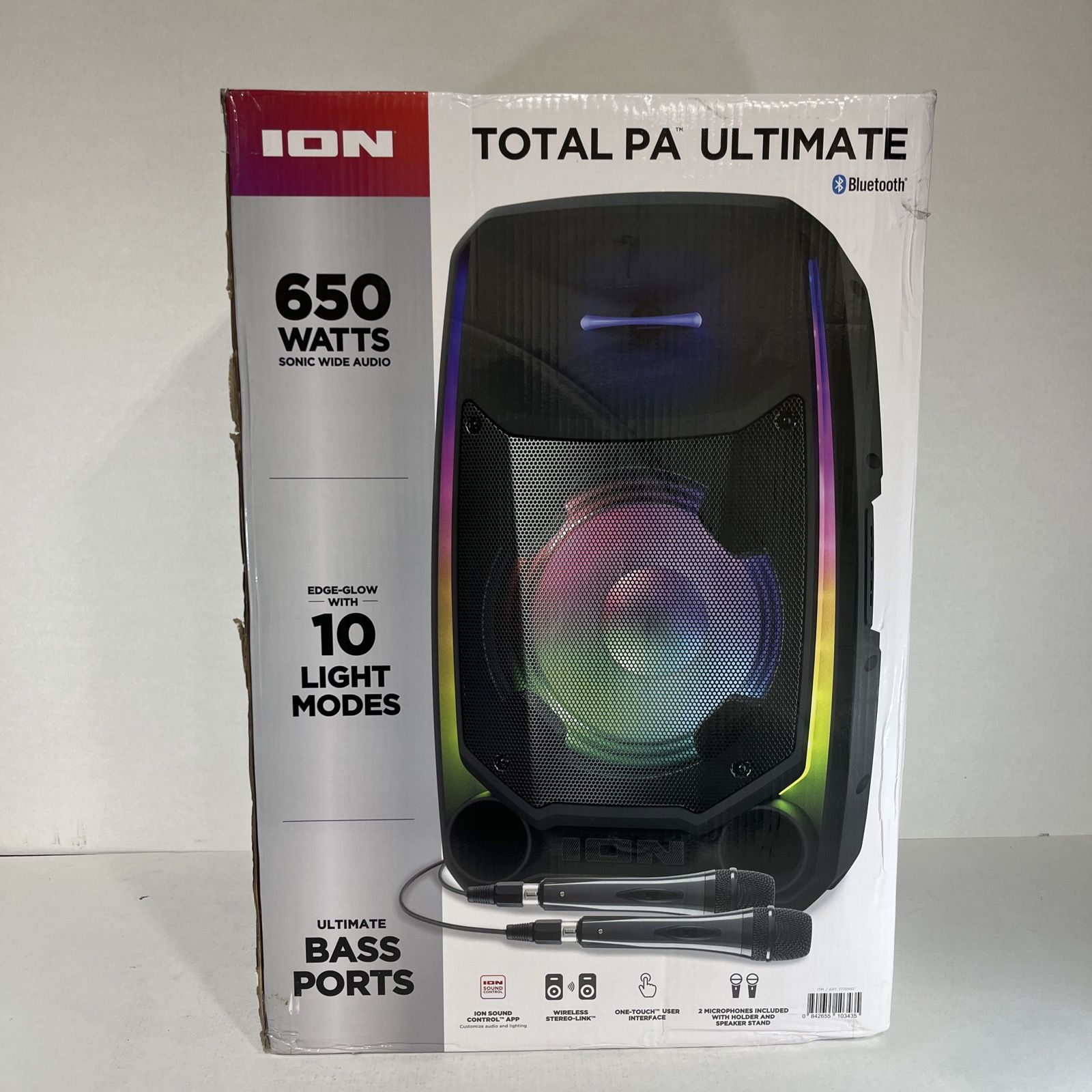New ION Audio Total PA Ultimate Bi-Amplified 650W Speaker Sound System 