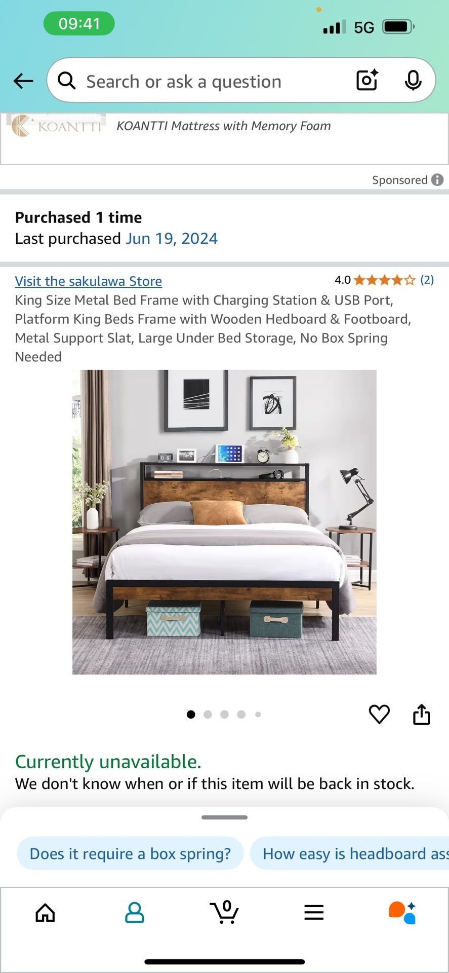 Bed frame King Size