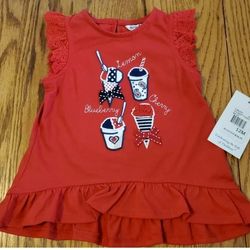 Girls 12M Red Sleeveless Top 