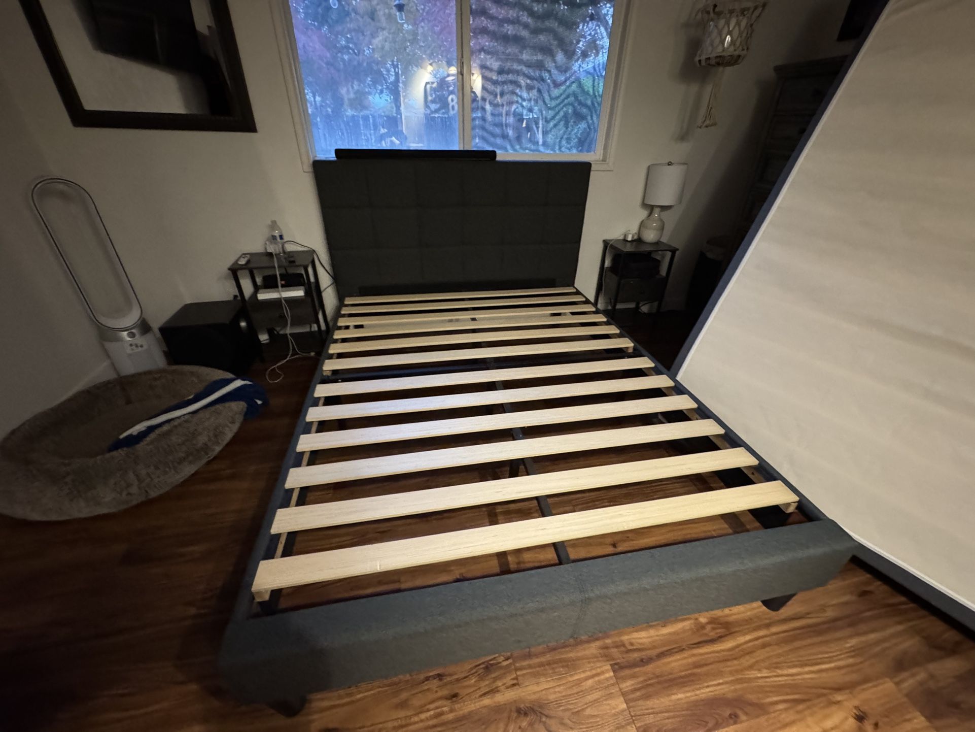 Queen bed frame and headboard