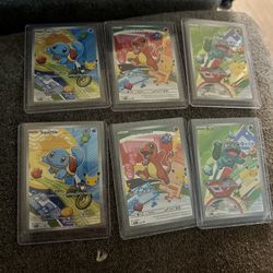 Kanto trio Pokemon Card starters