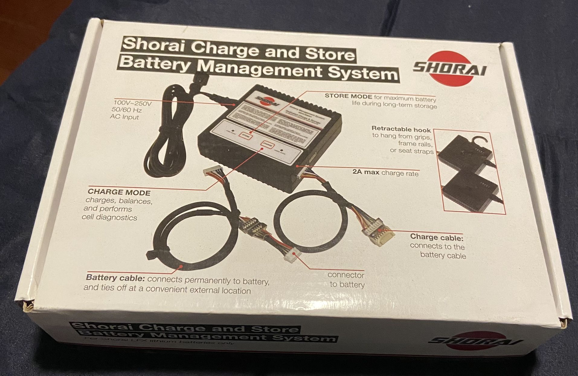 Shorai charger and store battery management system 
