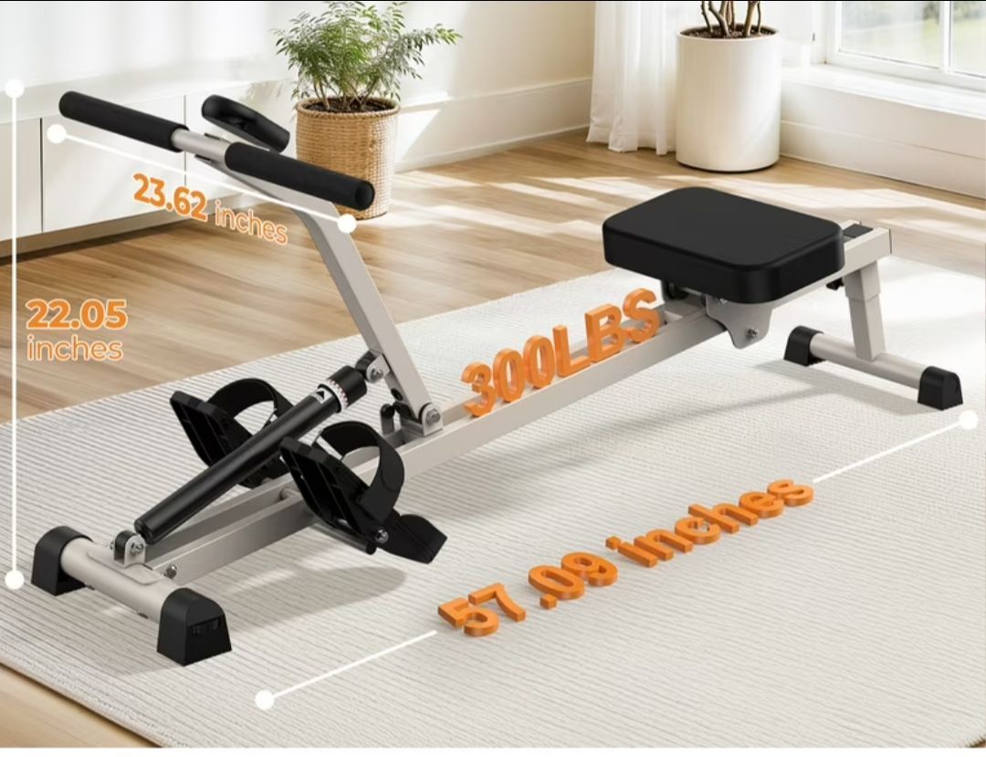 Home Rowing Machine With Exercise Mat