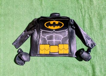 Batman Lego Movie Classic Boys Child Sz Med 7-8 Body Costume Top DC Universe GUC