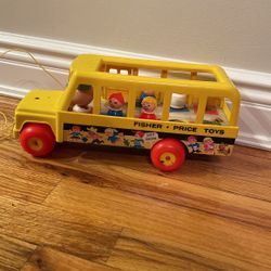 Vintage Fisher Price School Bus With People