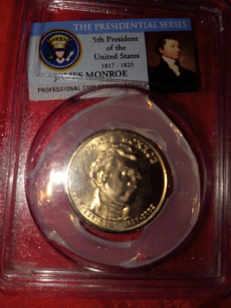 Coin Collection The Presidential Series 5th President Of The United States James Monroe Professional Coin Grading Service