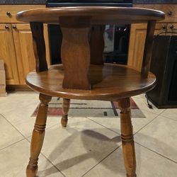 Vintage Wooden End Table 