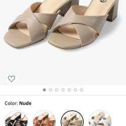 NEVER USED women's heel sandals size 10