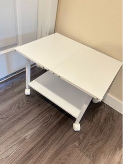 White rolling table