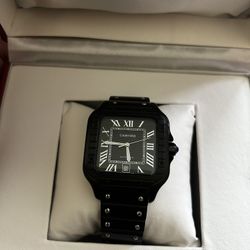 Cartier Santos 100 Black ADLC Automatic