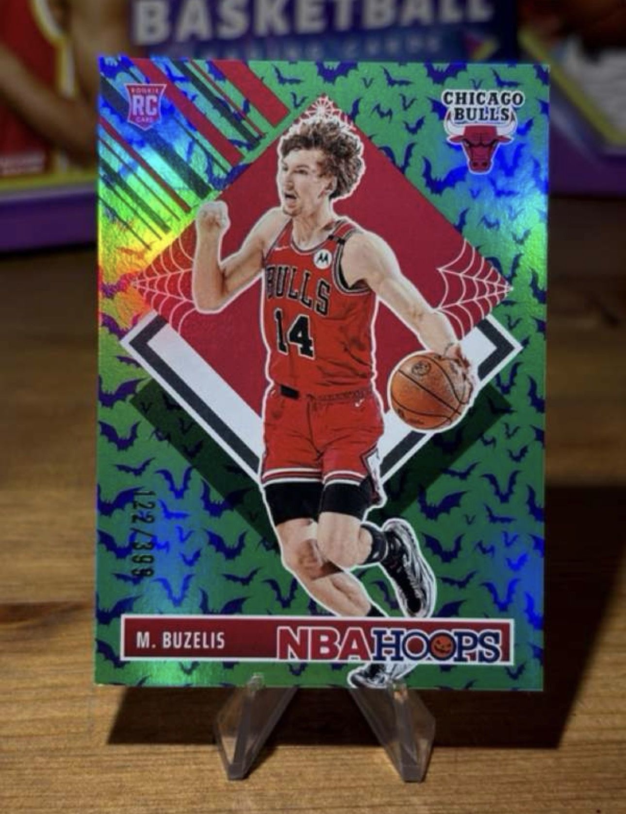 #299 Matas Buzelis 2024-25 Hoops Haunted Hoops - Holo Bats #/399