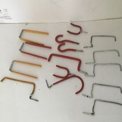 Screw in vinyl and plain hooks. Lot of 15