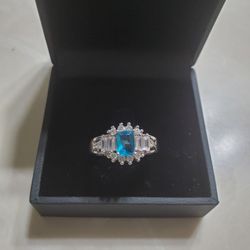 Sterling Silver Engagement Ring 
