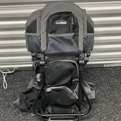 Hiking Baby Carrier Backpack - Comfortable Toddler/Baby Backpack Carrier System with Diaper Change Pad, Insulated Pocket + Rain and Sun Hood to Protec