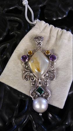 Sterling 925 Multi Gem Pendant