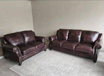 Leather Sofa and Loveseat
