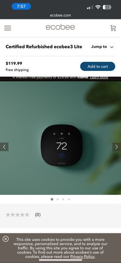 Certified Refurbished ecobee3 Lite