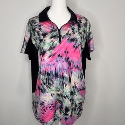 Fila Sport Golf Collared Shirt Size XL Colorful Athletic Dri Fit 