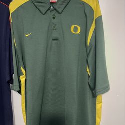 Vintage Nike Oregon Ducks Polo Shirt Men’s XL Green Game Day College Football