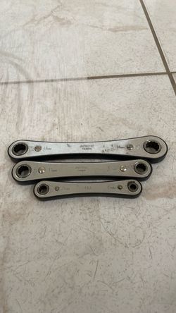 Set of 3 Double Box Ratchet Wrenches