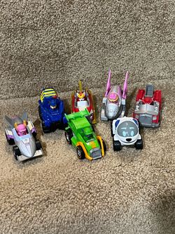 Paw Patrol die cast Vehicles Lot of 7 Chase Marshall Skye Rubble robot Robo dog