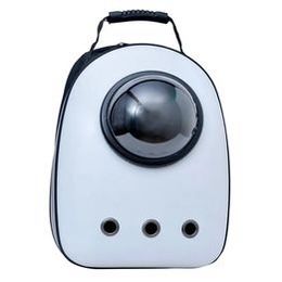 pet travel backpack (2) White/Pink