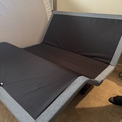 Richmat adjustable bed frame with semi mattress used