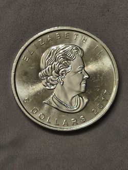 2017 Canadian Silver Maple Leaf bullion coin