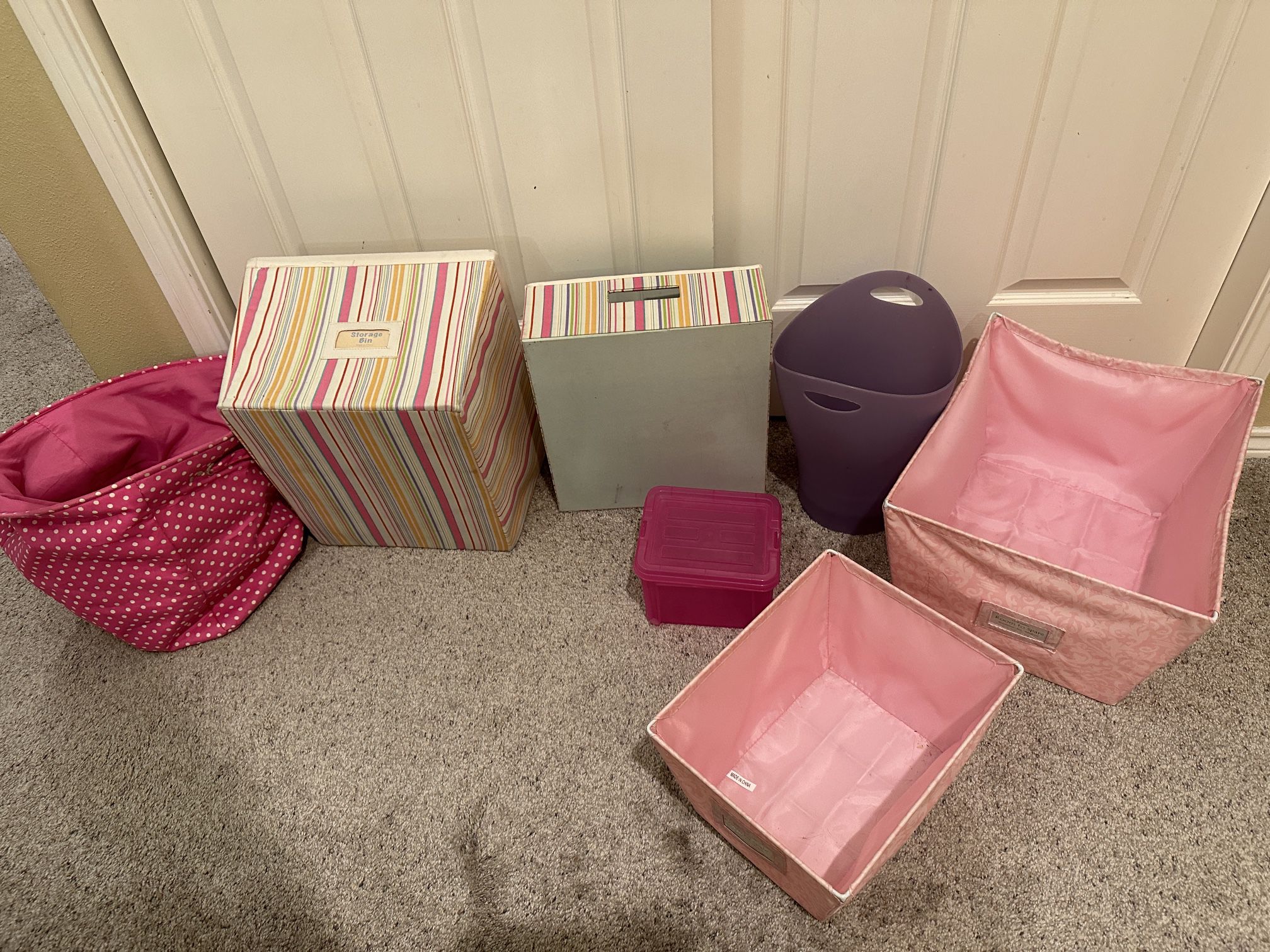 Storage Bins And Containers, Pink And Purple Variety 