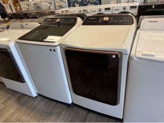 Samsung washer and dryer set electric topload