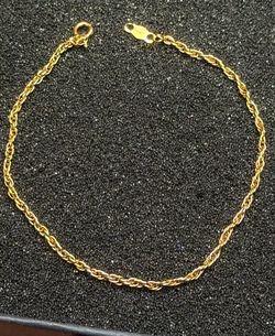 Beautiful 😍!! Solid 14k gold rope designer bracelet  !!