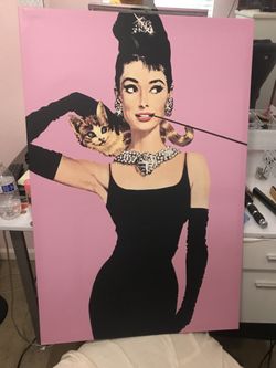 Audrey Hepburn Canvas Painting!