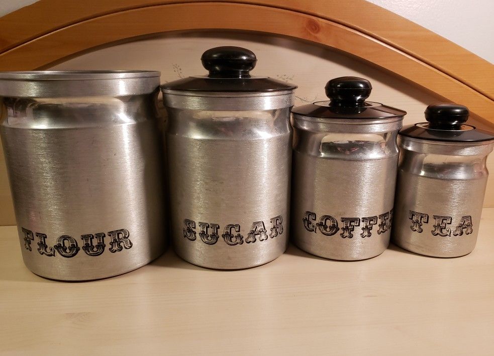 Vintage Aluminum Canister Set
