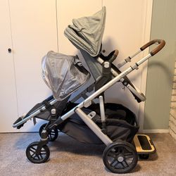 Uppababy Vista V2 Stroller With Rumble Seat And Piggyback