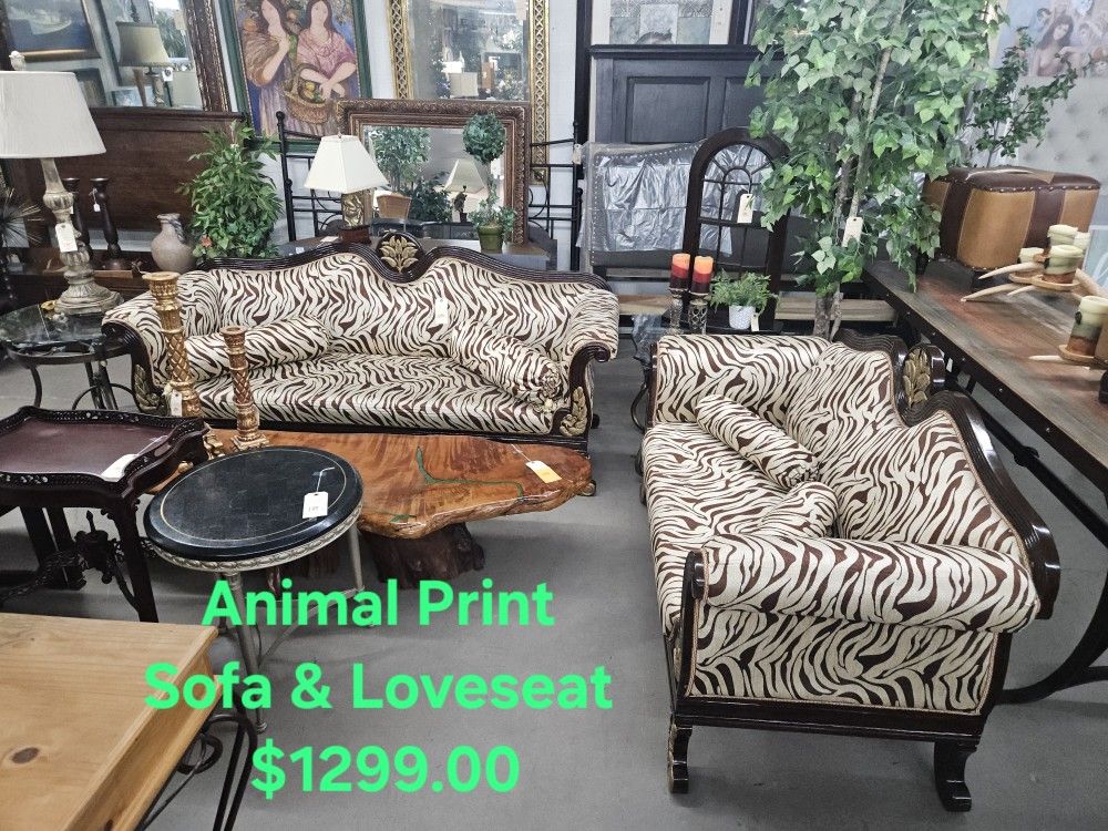 Sofa & Loveseat Animal PrintWe are located at 2811 East Bell road. Another Time Around Furniture.