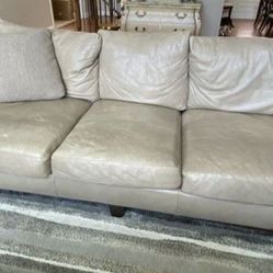 Walter E Smithe Leather Sofa 