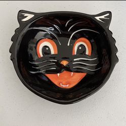 Black Hell Cat Jewelry Holder/ Candy Dish