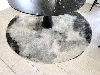 ART + LOOM Kumo Round Rug – New Zealand Wool & Chinese Silk – 84”