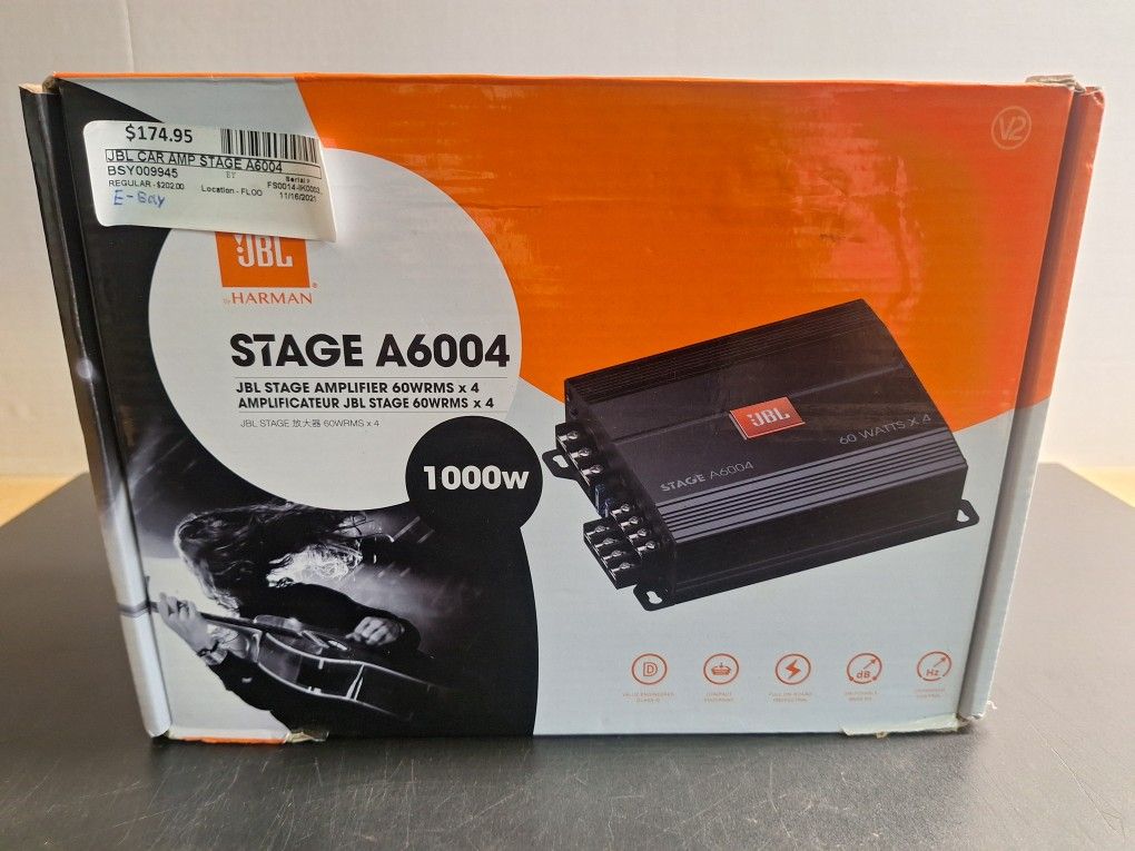 JBL CAR 1000W AMP STAGE A6004