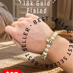 18K Gold Plated Bracelet One Size Fits All