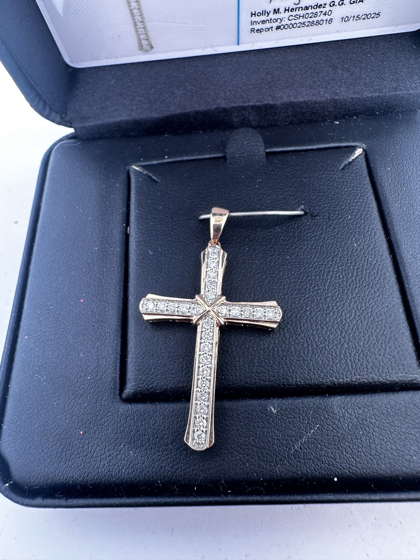 10k Diamond Cross Pendant