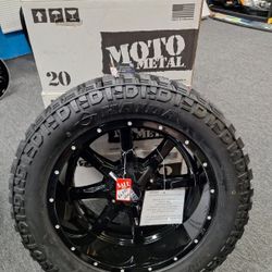 20" OFF ROAD MOTO METAL RIMS AND TIRES BUNDLE