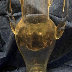 Used Large Glass Vase With Handles