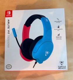 Turtle Beach Airlite Fit Wired Headset Nintendo Switch 2 OLED Lite Blue Red