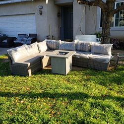 Patio set with fire pit propane brand new patio outdoor furniture set mix match outdoor furniture set brand new high quality 🚎🛺🆕