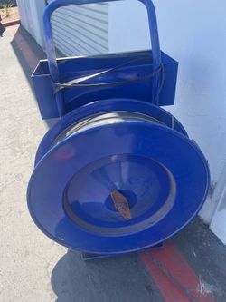Poly Strapping Dispenser Cart with strapping