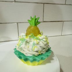 Handmade Organic Pineapple Mini Cupcake Soap